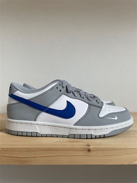 nike dunk low mini swoosh wolf grey game royal|swoosh wolf grey game royal.